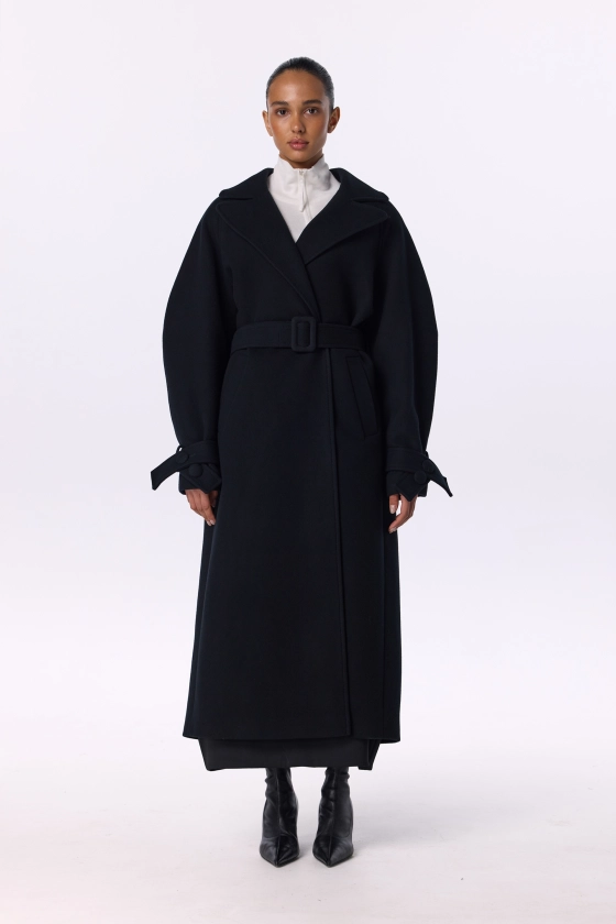 Пальто максі зі спущеним рукавом 