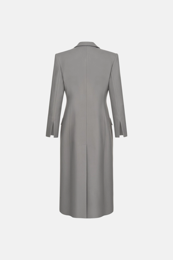Fitted coat with accent shoulders - photo 2