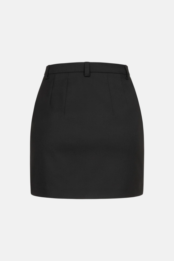 High-waisted wool mini skirt - photo 2