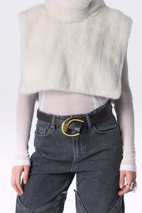 Ремінь Bazhane loop з золотою пряжкою