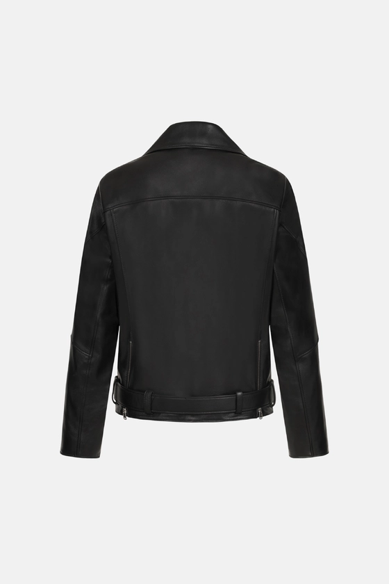 Куртка шкіряна зі спущеним рукавом 