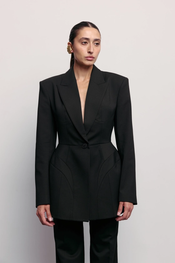 Noir cotton blazer - photo 3