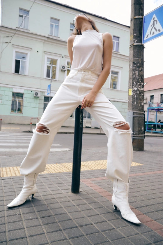 Майка напівпрозора, подовжена 