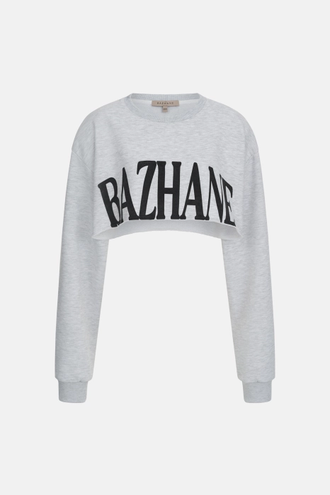 Кроп-світшот з акцентними плечима