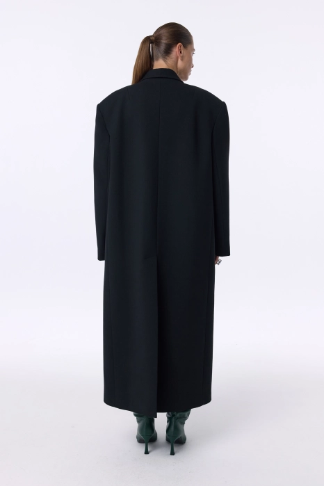 Oversized straight-cut coat