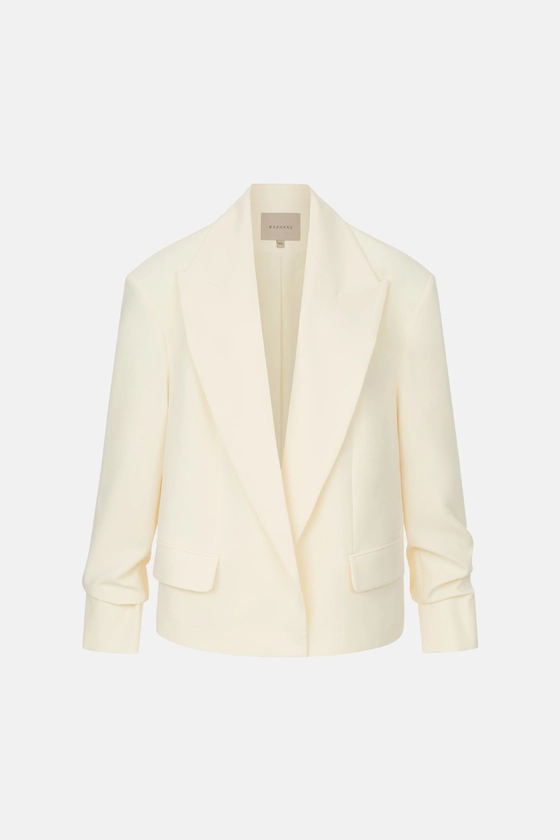 Жакет котоновий оверсайз зі збіркою на рукаві 