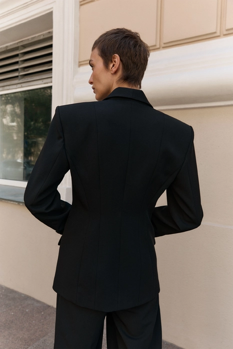 Жакет котоновий однобортний, приталений