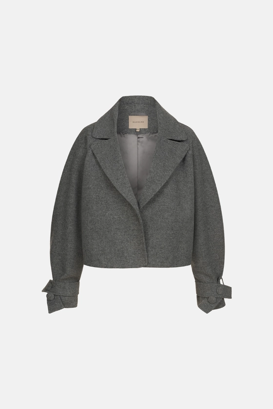 Пальто кроп зі cпущеним рукавом 