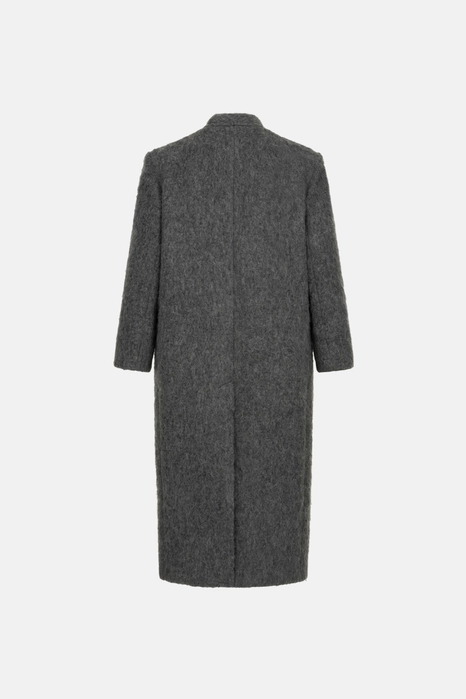 Пальто оверсайз прямого крою з альпаки