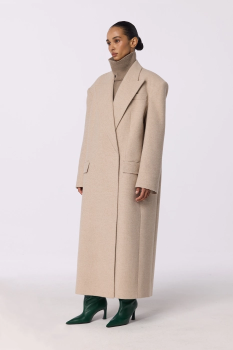 Oversized straight-cut coat
