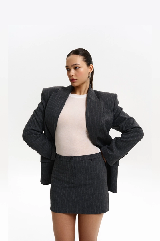 Спідниця вовняна міні з середньою посадкою 