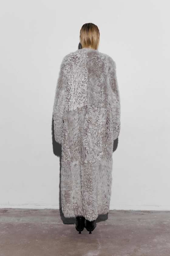 Long sheepskin coat - photo 2