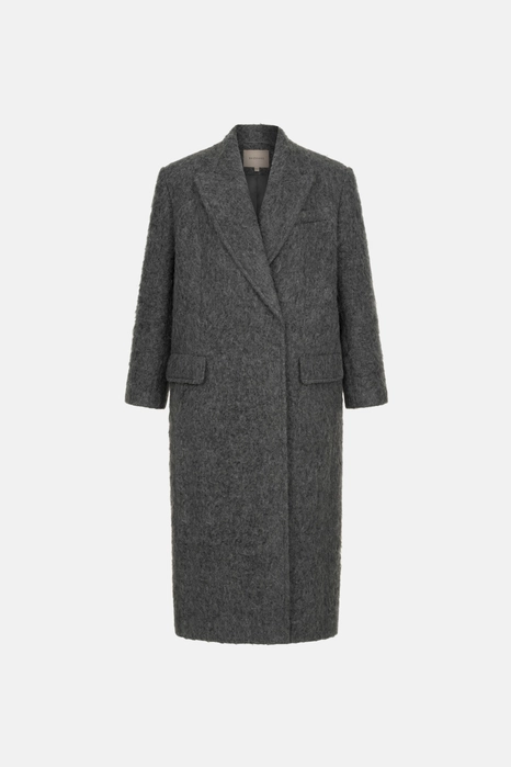 Пальто оверсайз прямого крою з альпаки