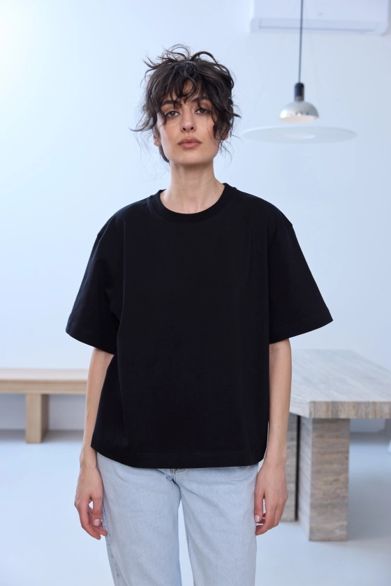 Oversized cropped T-shirt - photo 3
