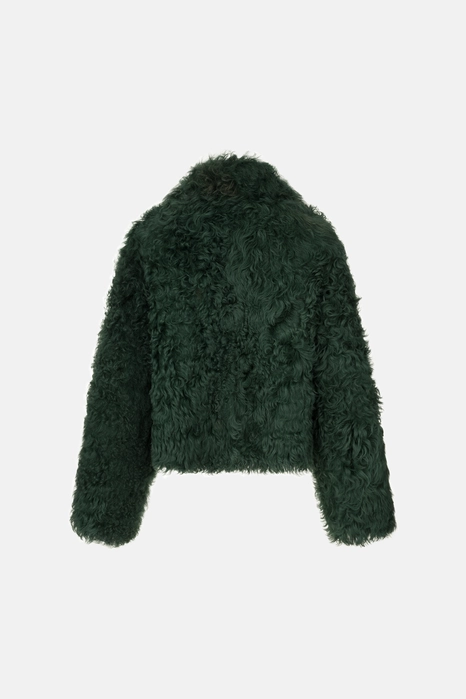 Curly sheepskin coat