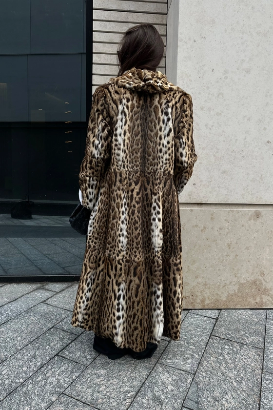 Вінтажна шуба з оцелоту 