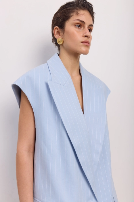 Linen oversized vest