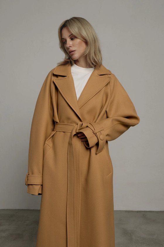 Пальто максі зі спущеним рукавом 