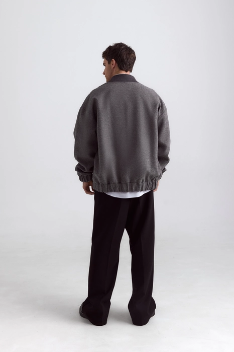 Bomber jacket made of coat fabric