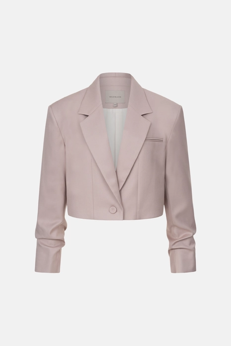 Жакет кроп котоновий зі збіркою на рукаві