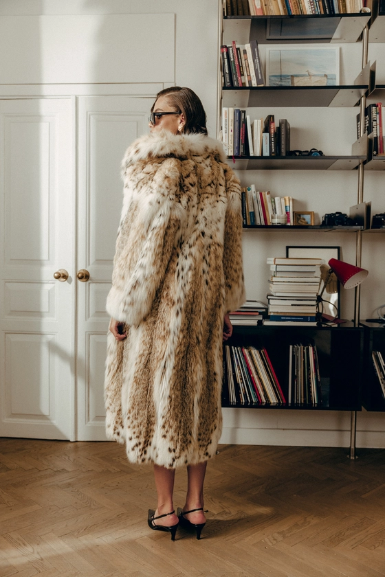 Вінтажна шуба з рисі 