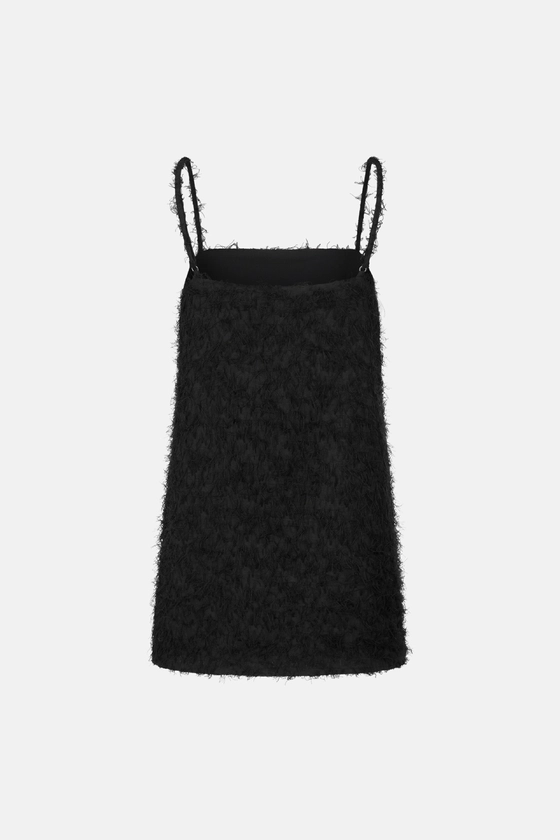 Сукня міні пухнаста на тонких брителях 