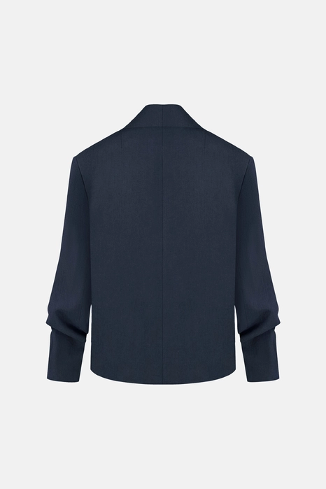 Жакет вовняний оверсайз зі збіркою на рукаві