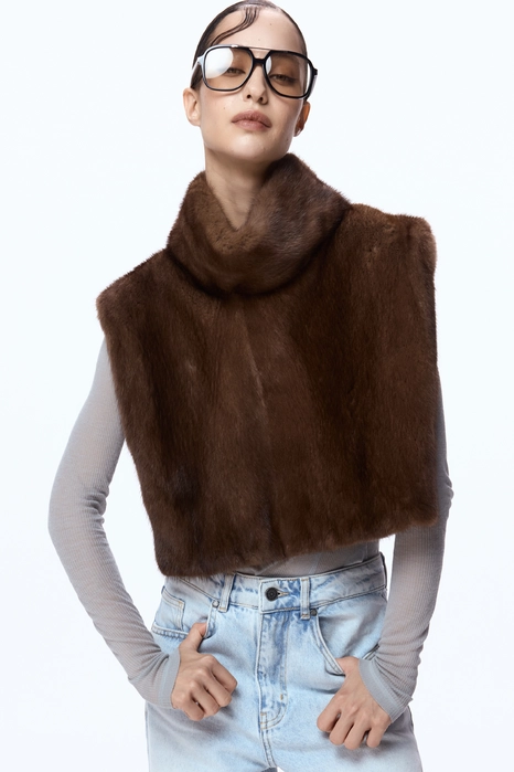 Вінтажна норкова манішка