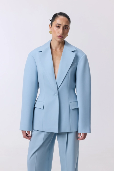 Hourglass wool blazer