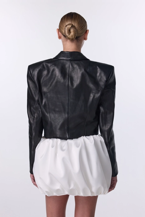 Sculpt leather jacket