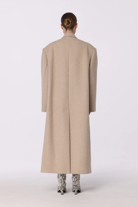 Oversized straight-cut coat