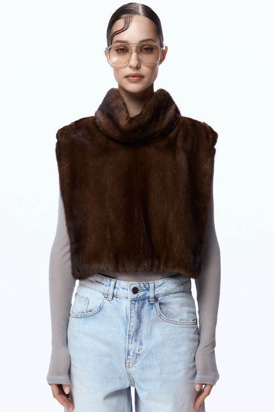 Вінтажна норкова манішка 