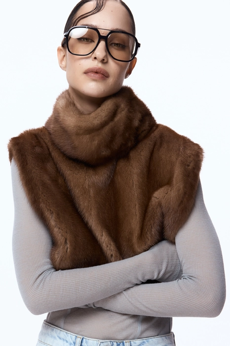 Вінтажна норкова манішка