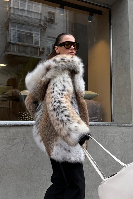 Вінтажна шуба з рисі