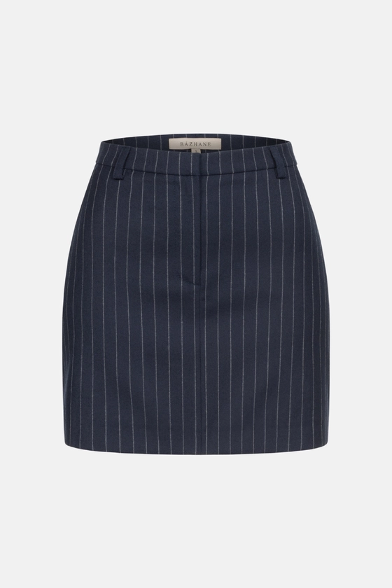 Спідниця міні вовняна з високою посадкою 