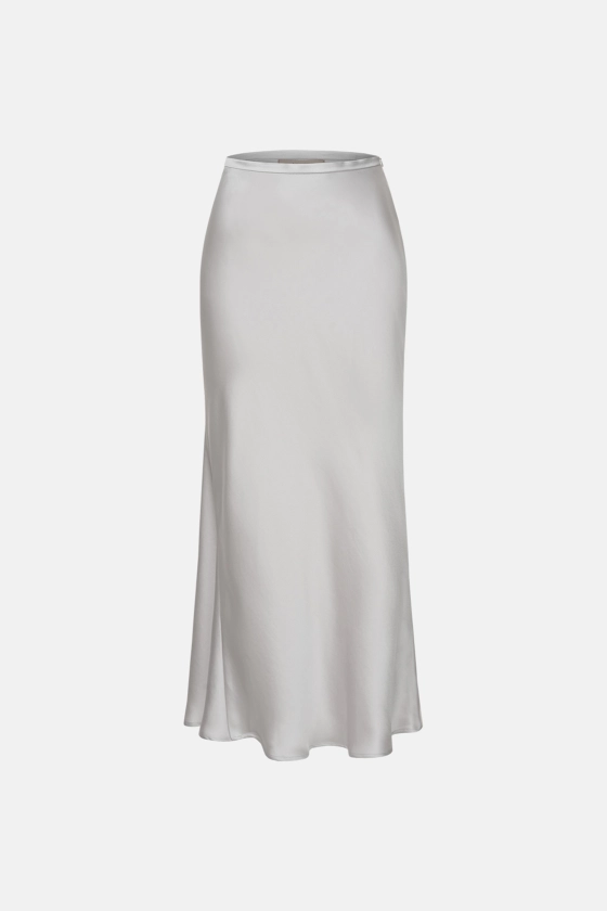 Satin midi skirt - photo 1