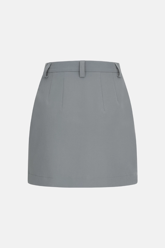 Спідниця міні котонова з високою посадкою 