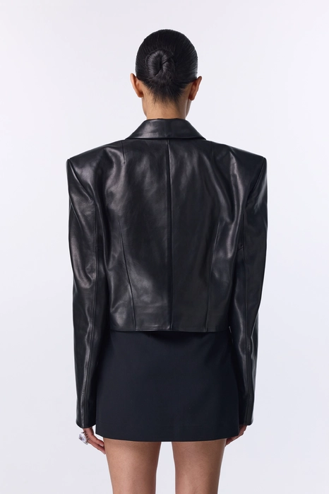 Sculpt leather jacket