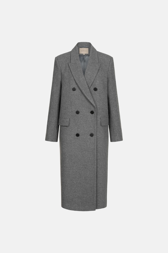Пальто двобортне прямого крою 