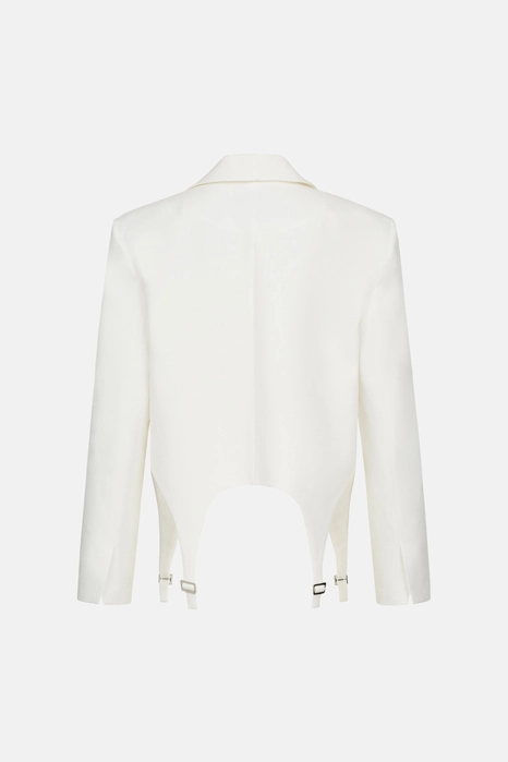 Жакет кроп котоновий з гартерами