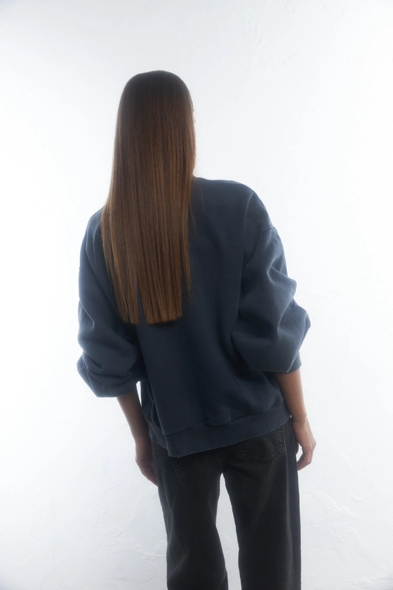 Світшот оверсайз у вінтажному стилі з принтом Янгол 