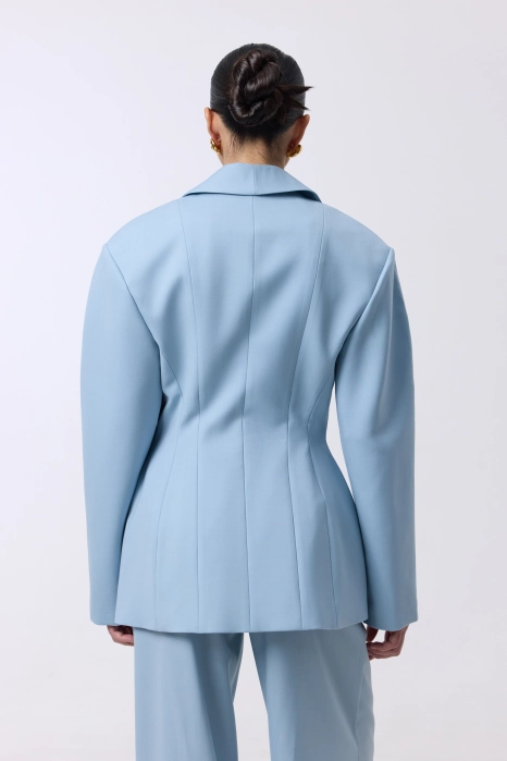 Hourglass wool blazer