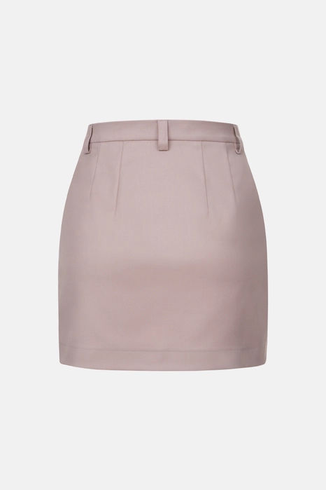 Спідниця міні котонова з високою посадкою