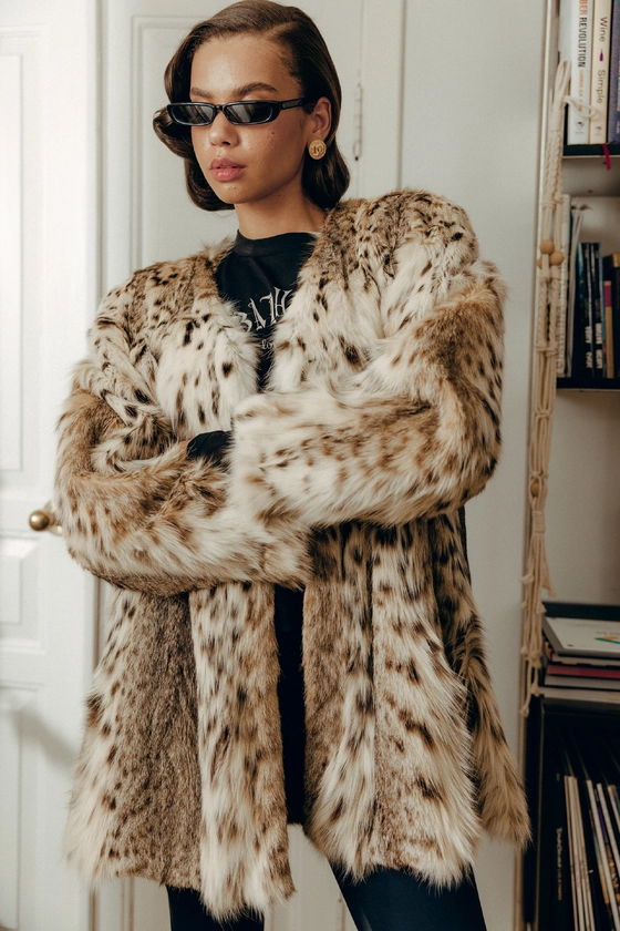 Вінтажна шуба з рисі 