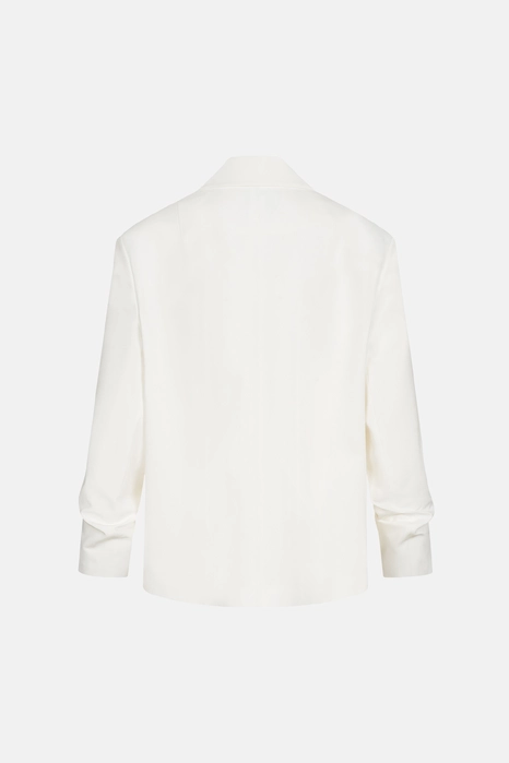 Жакет котоновий оверсайз зі збіркою на рукаві