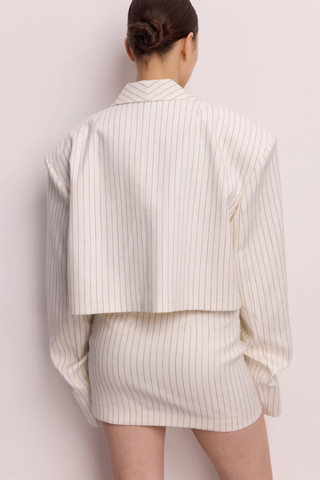 Спідниця міні лляна з високою посадкою