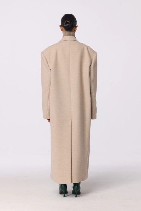 Oversized straight-cut coat