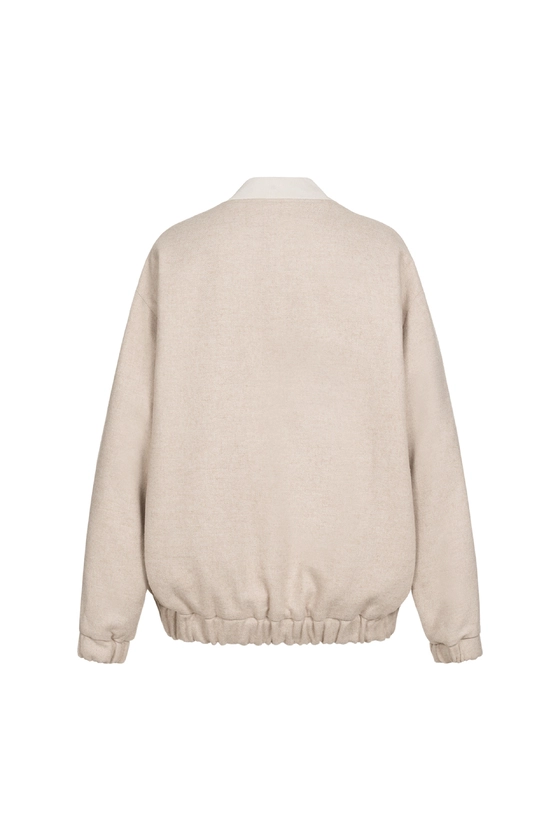 Бомбер з пальтової тканини 