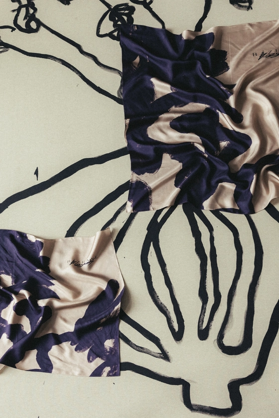 Хустка Bazhane & Kozynets Chrysanthemum Noir 