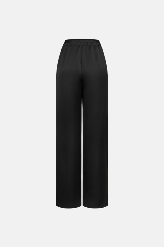 Satin pants with imitation lace lingerie - photo 2